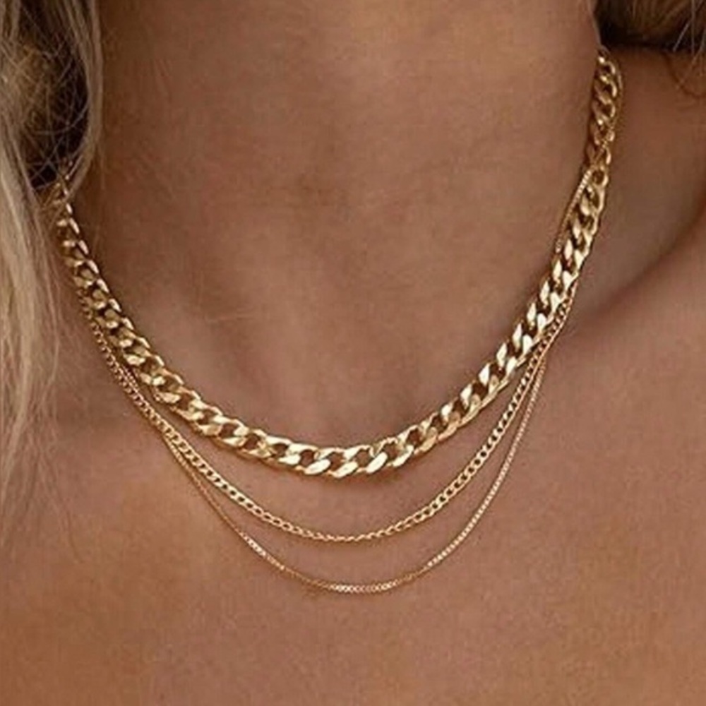 Gold 3 piece Layered Necklace
